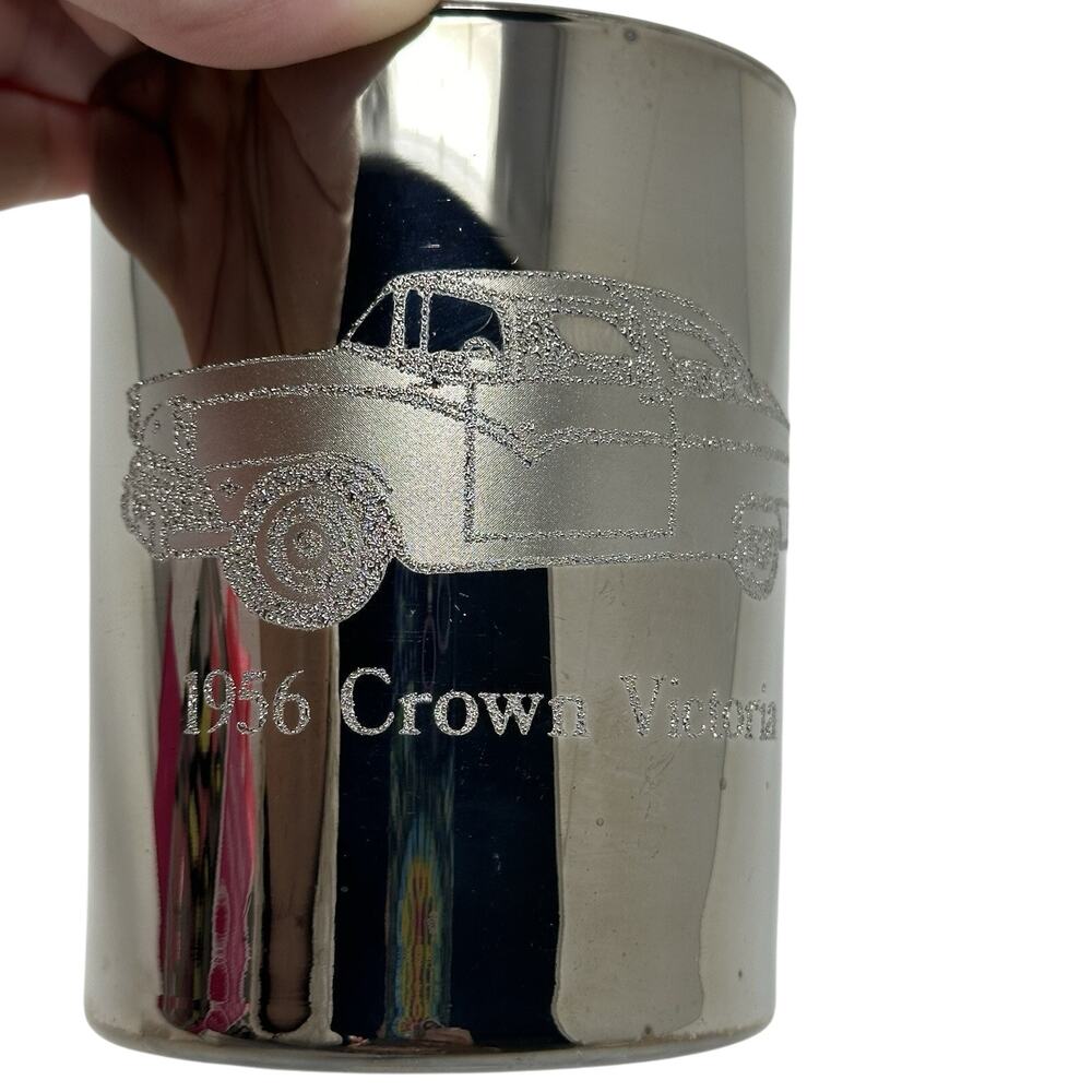 Vintage 1950s Mirrored Rock Glass 1956 Crown Victoria